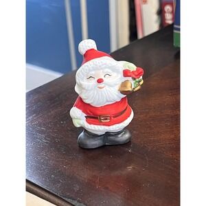 Vintage Christmas Figurine 3" Santa Clause Porcelain Taiwan